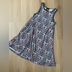 LOFT Women's Sleeveless Mini Dress - Red and Blue Floral